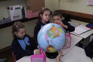 Primer año EP trabaja con el globo terráqueo Primer año EP trabaja con el globo terráqueo