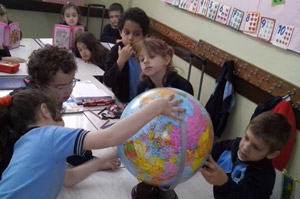 Primer año EP trabaja con el globo terráqueo Primer año EP trabaja con el globo terráqueo