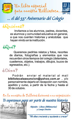 Proyecto 55º Aniversario del Colegio Proyecto 55º Aniversario del Colegio