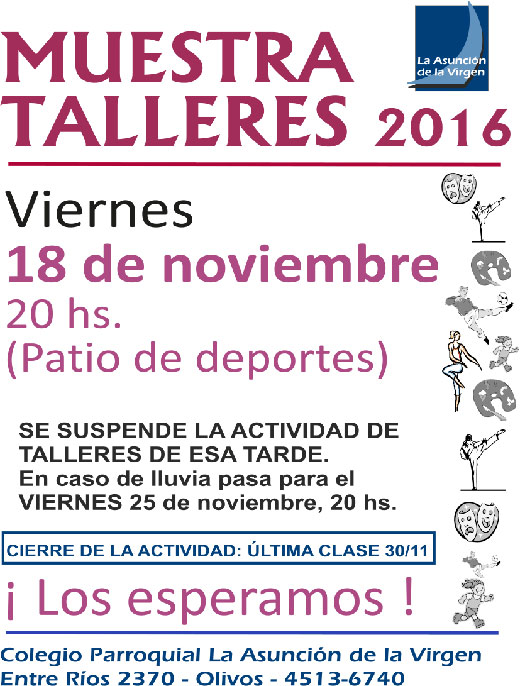 Muestra de talleres 2016 Muestra de talleres 2016