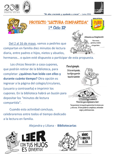 Proyecto Lectura Compartida Biblioteca Proyecto Lectura Compartida Biblioteca