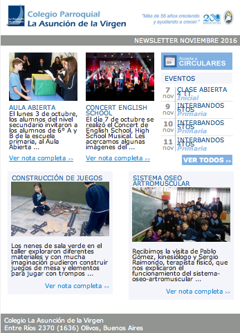 Newsletters Noviembre 2016