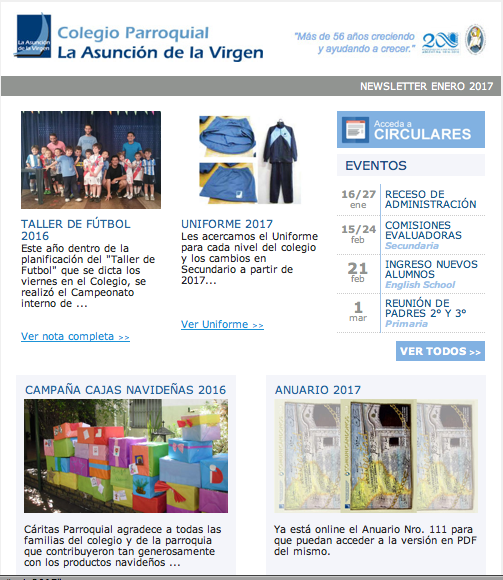 Newsletters Enero 2017