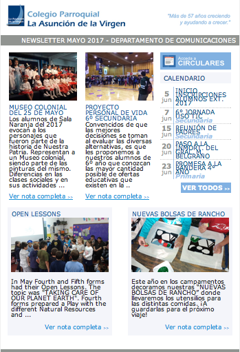 Newsletters Mayo 2017