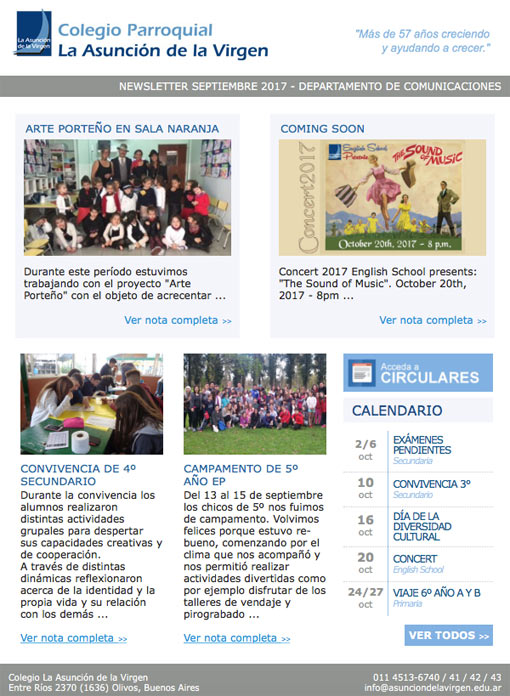 Newsletters Septiembre 2017