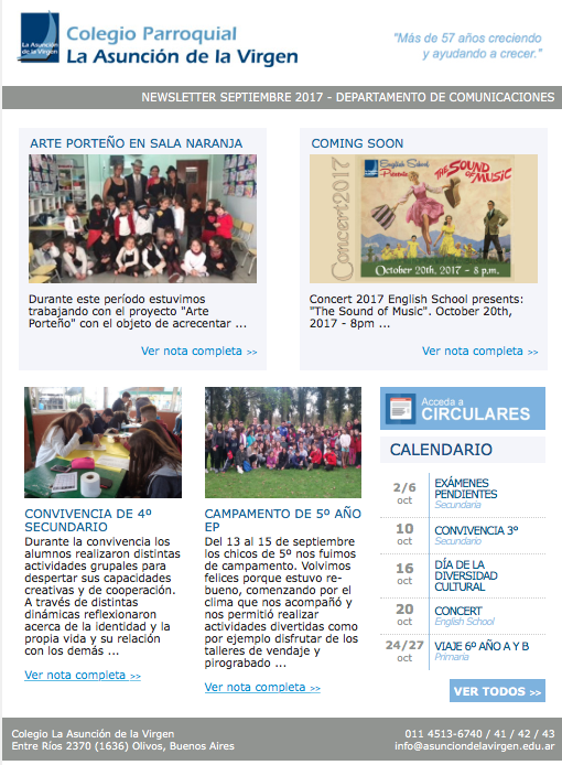 Newsletters Octubre 2017