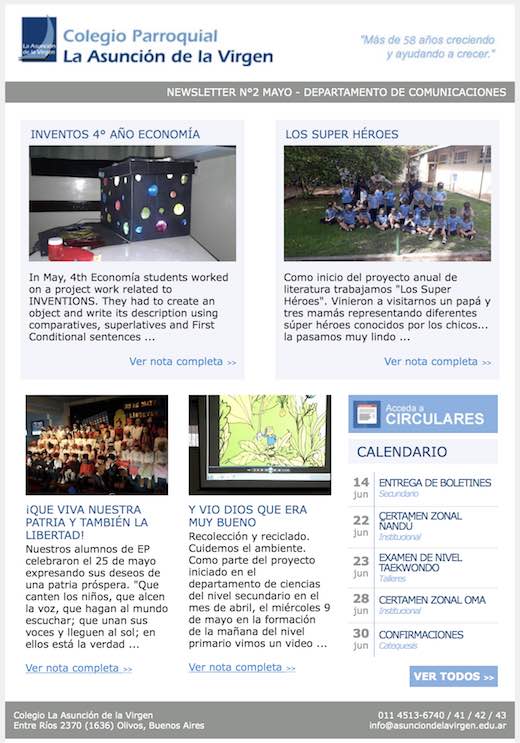 Newsletters Mayo 2018