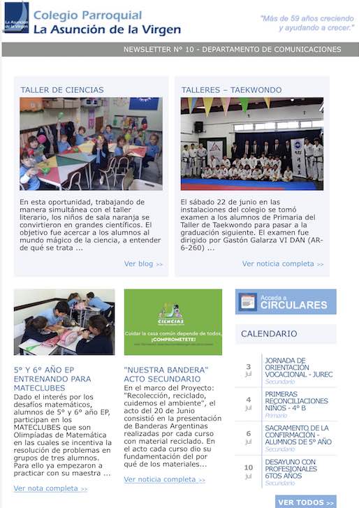 Newsletters Junio/Julio 2019