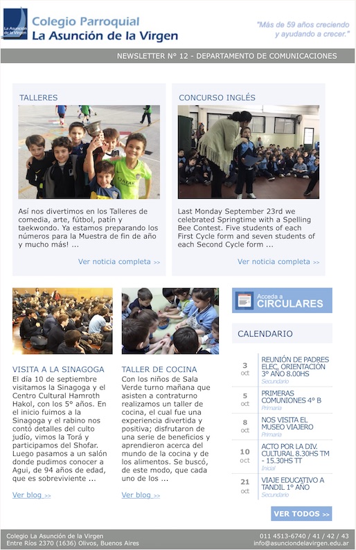 Newsletters Septiembre/Octubre 2019