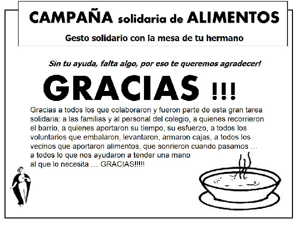 Campaña solidaria de alimentos Campaña solidaria de alimentos
