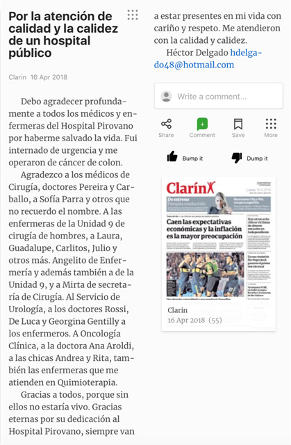 Médica Cirujana exalumna, reconocida por sus pacientes