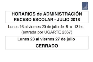 Horarios de Administracin Horarios de Administracin