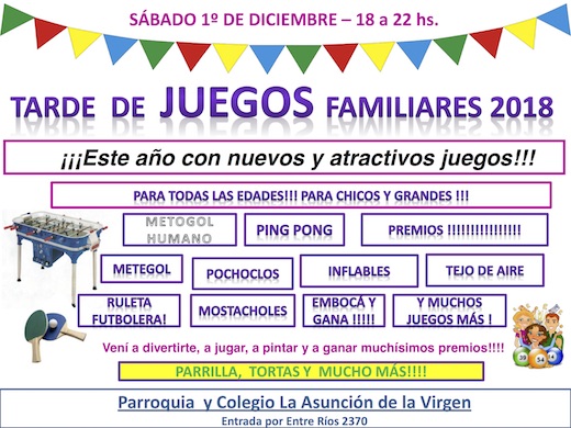 Tarde de juegos familiares 2018 Tarde de juegos familiares 2018