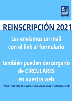 REINSCRIPCIÓN 2021 REINSCRIPCIÓN 2021