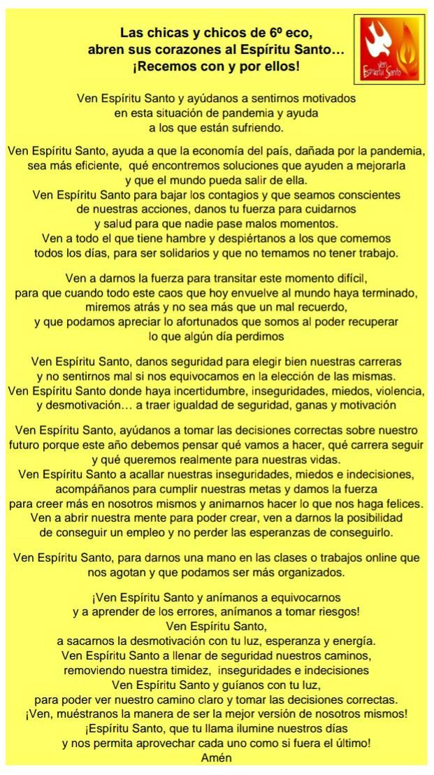 6° ECO anticipa Pentecostés