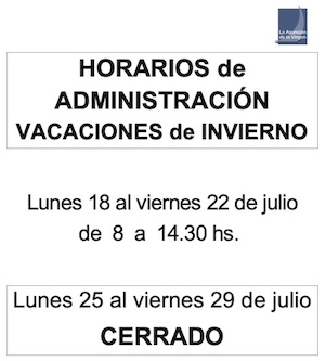 Horarios de administración