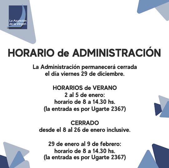 Horario de Administración