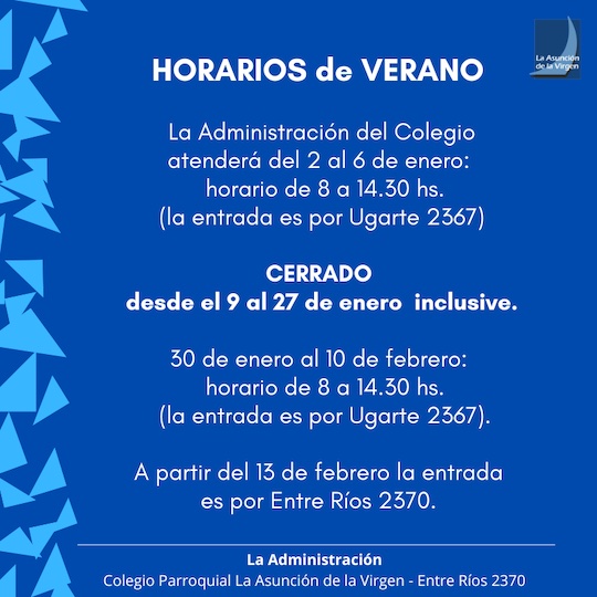 Horarios de Verano