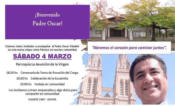 BIENVENIDO PADRE OSCAR