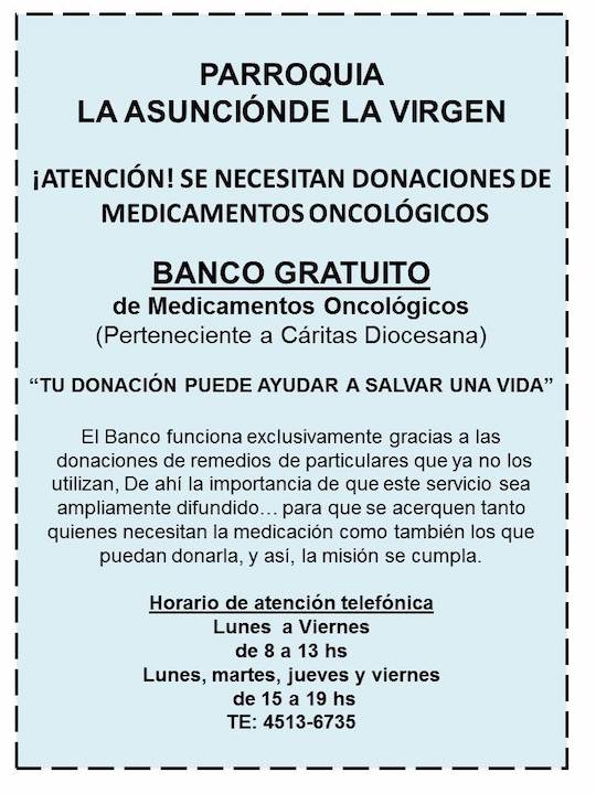 Banco gratuito de medicamentos oncológicos