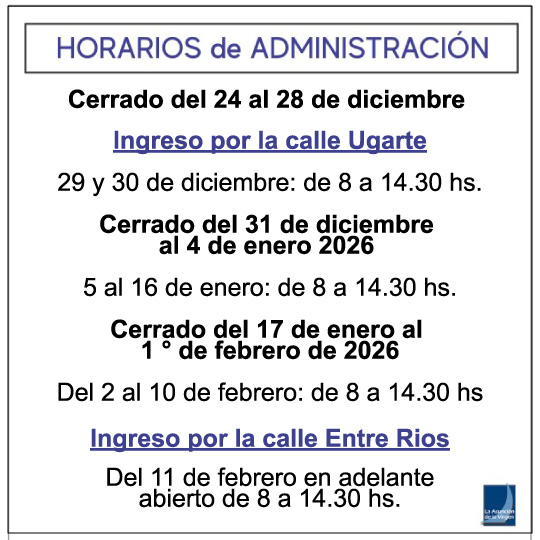 Horarios de Administraci&oacute;n