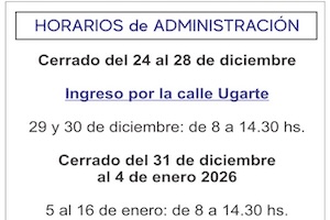 Horarios de Administración
